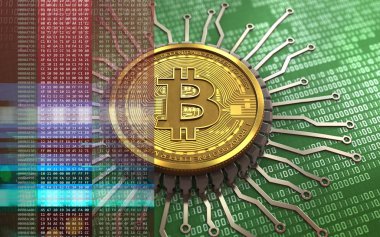  bitcoin arka plan üzerinde gösterimi 