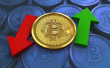 bitcoin arka plan üzerinde gösterimi