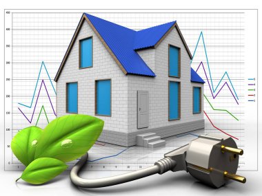  ev arka plan üzerinde gösterimi