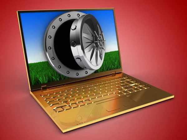 Altın bilgisayar çizimi 