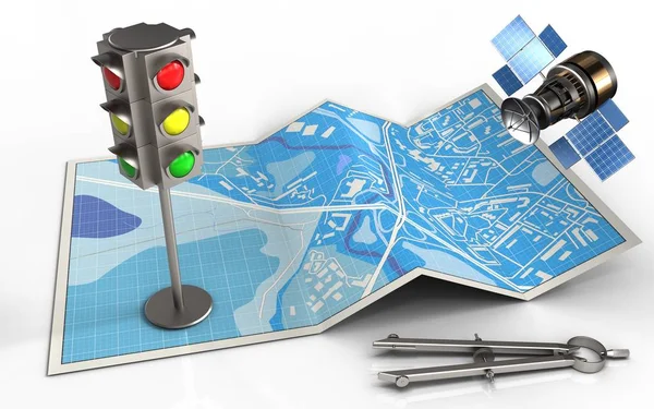 Illustration of city map — Stock Photo, Image