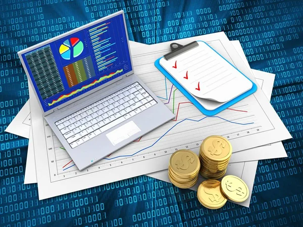 Illustration diyagram kağıtları