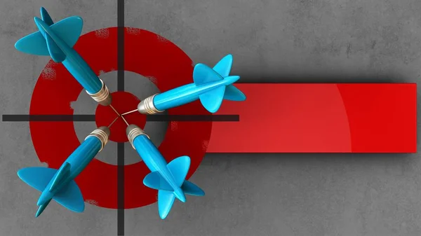 Illustration of painted target — Stock Photo, Image