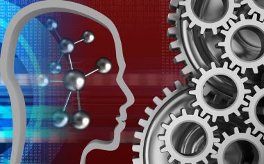 molekül arka plan üzerinde gösterimi