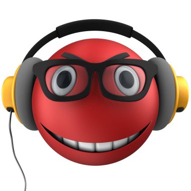 Kırmızı ifade gülümseme 