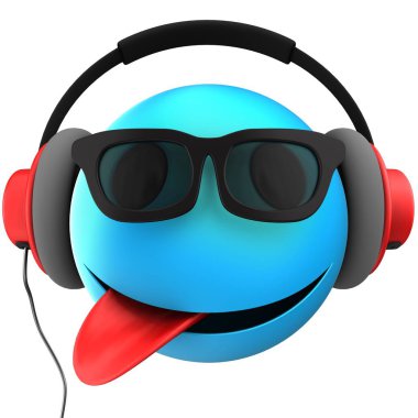 Mavi ifade gülümseme 