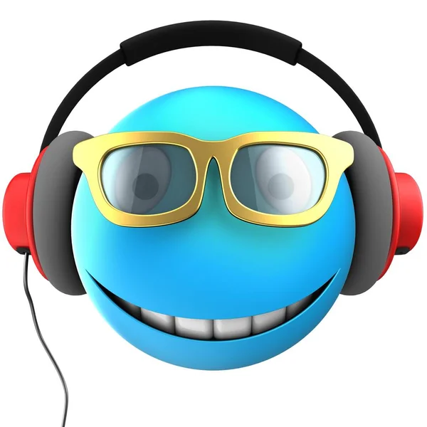 Blue emoticon smile — Stock Photo, Image