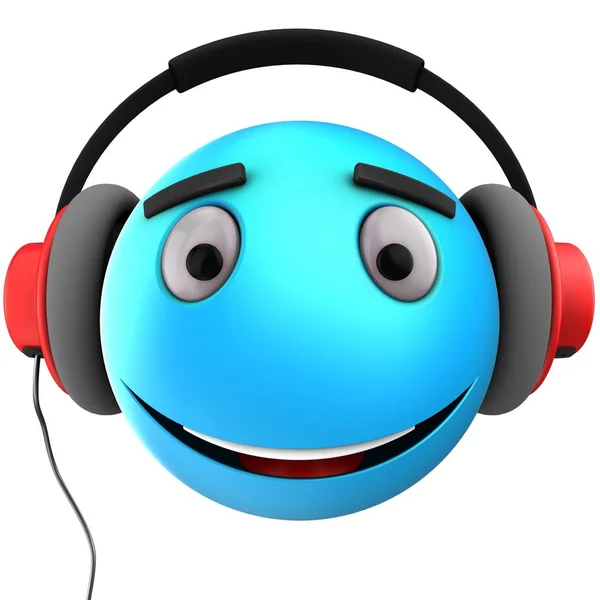 Blue emoticon smile — Stock Photo, Image