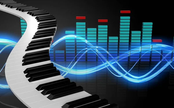 Illustration of piano keys — Stock Photo, Image