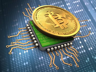 bitcoin arka plan üzerinde gösterimi