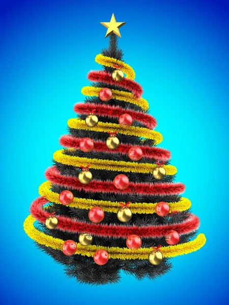 Árvore de Natal cinza — Fotografia de Stock