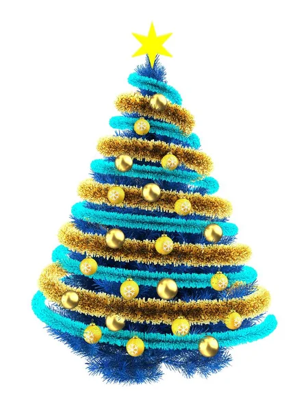 Blauwe kerstboom — Stockfoto