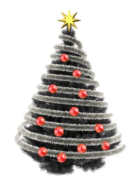 Γκρι χριστουγεννιάτικο δέντρο — Φωτογραφία Αρχείου