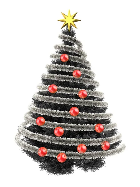 Grijze kerstboom — Stockfoto