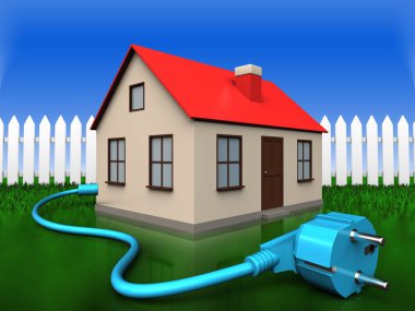 evin arka plan üzerinde gösterimi