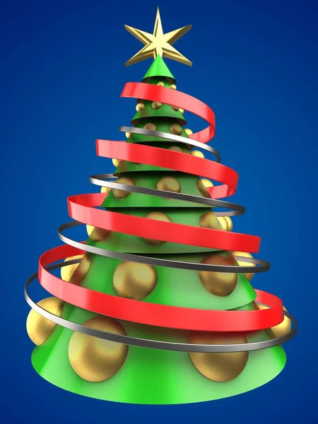 Groene kerstboom — Stockfoto