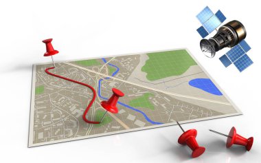  iğne ile harita gösterimi