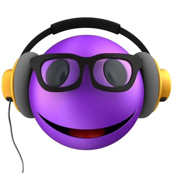 Violet emoticon smile — Stock Photo, Image