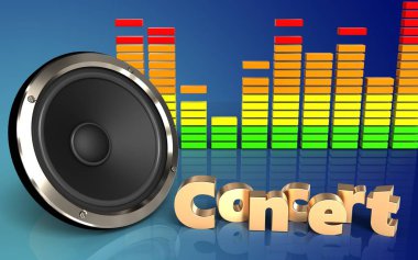 konser işaretiyle gradyan arka planı