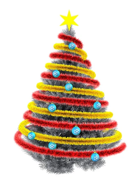 Fémes karácsonyfa — Stock Fotó