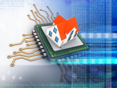  Elektronik mikroişlemci çizimi