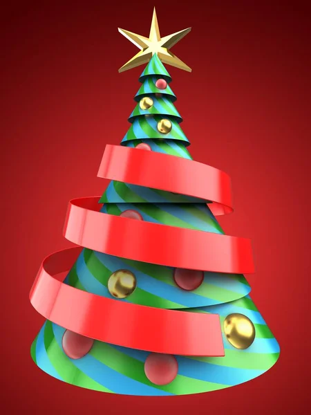 Illustration of Christmas tree — Stock Photo, Image