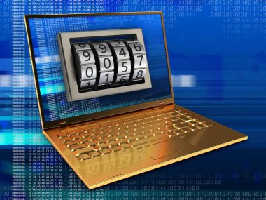 Altın bilgisayar çizimi 