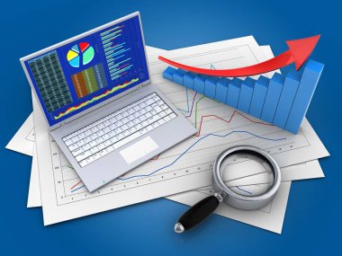 Illustration diyagram kağıtları