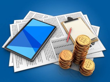 belgeler ve tablet bilgisayar 