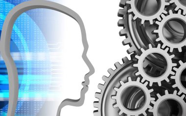 Beyaz arka plan üzerinde mekanik