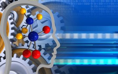molekül arka plan üzerinde gösterimi
