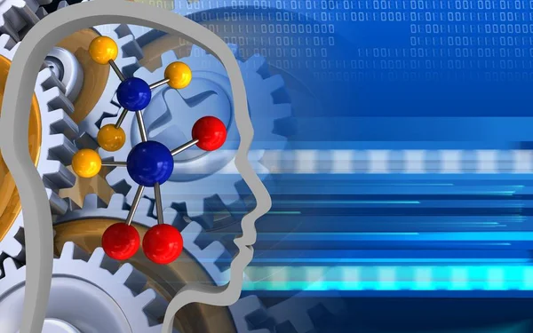 molekül arka plan üzerinde gösterimi