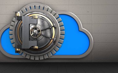  kasa kapısı ile bulut resmi