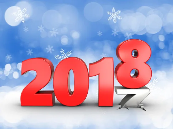 Illustration of 2018 year over  background — Stock Photo, Image