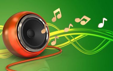 Turuncu hoparlör çizimi