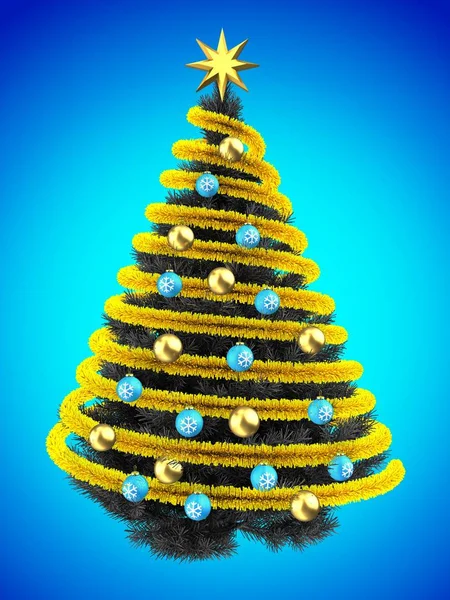 Gray Christmas tree — Stock Photo, Image