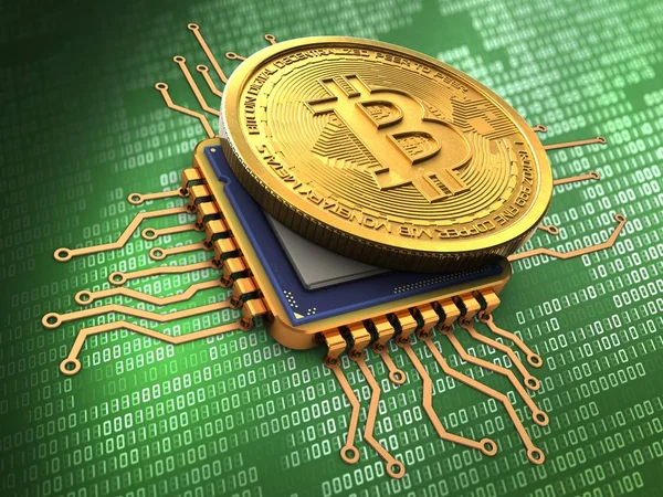 Abbildung von Bitcoin über Hintergrund — Stockfoto