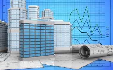 kentsel sahne ile genel bina