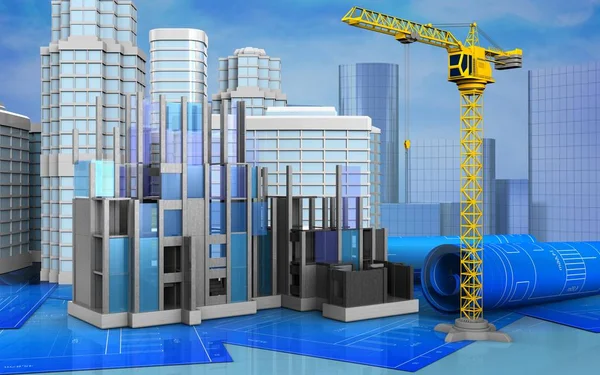 illüstrasyon inşaat ilerleme 