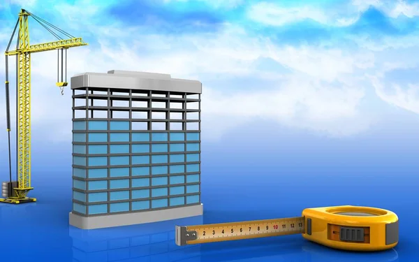 Illustration of building construction — Stock Photo, Image