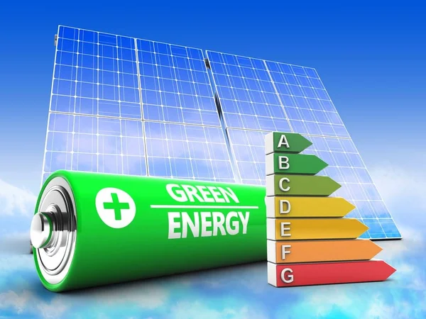 arka plan üzerinde pil gösterimi