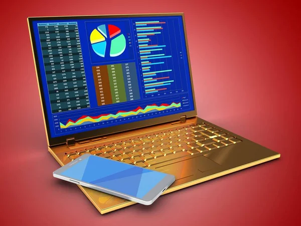  Altın bilgisayar çizimi