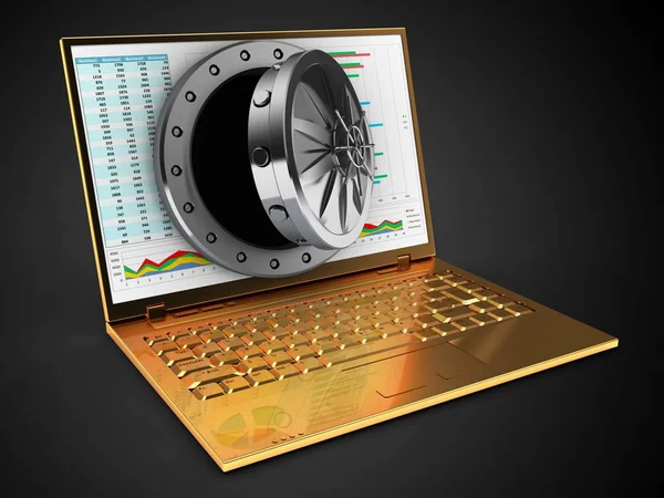  Altın bilgisayar çizimi