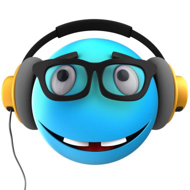 Mavi ifade gülümseme