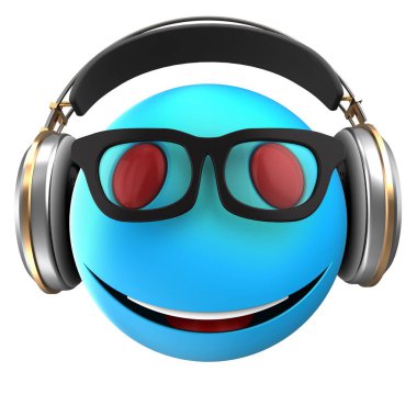 Mavi ifade gülümseme