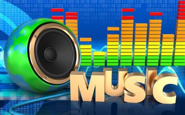  Dünya küre hoparlör çizimi