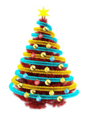 Kırmızı yılbaşı ağacı