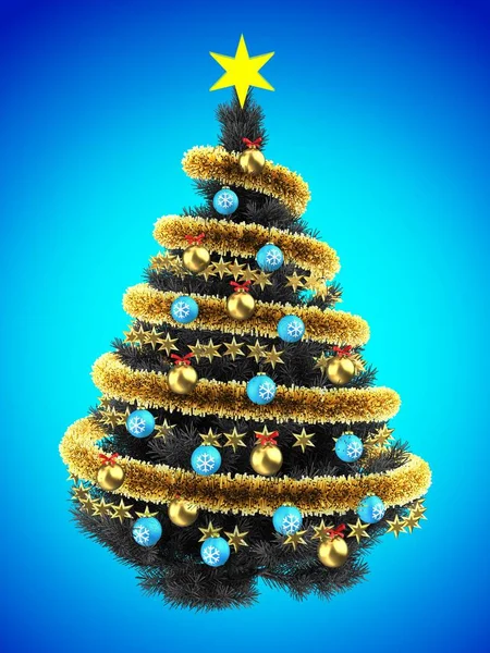 Árvore de Natal cinza — Fotografia de Stock