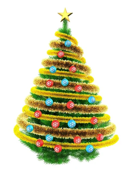 Green Christmas tree — Stock Photo, Image