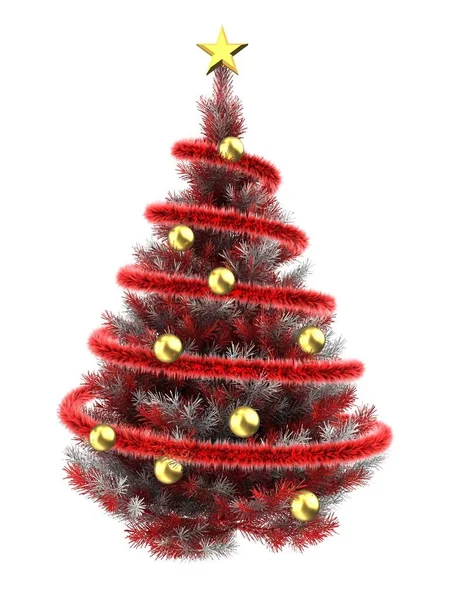 Rode kerstboom — Stockfoto